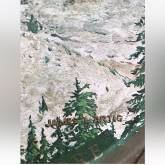 Presidents tray Mount Rushmore tin Round Black Hills South Dakota Metal 11” VTG - Picture 4 of 9